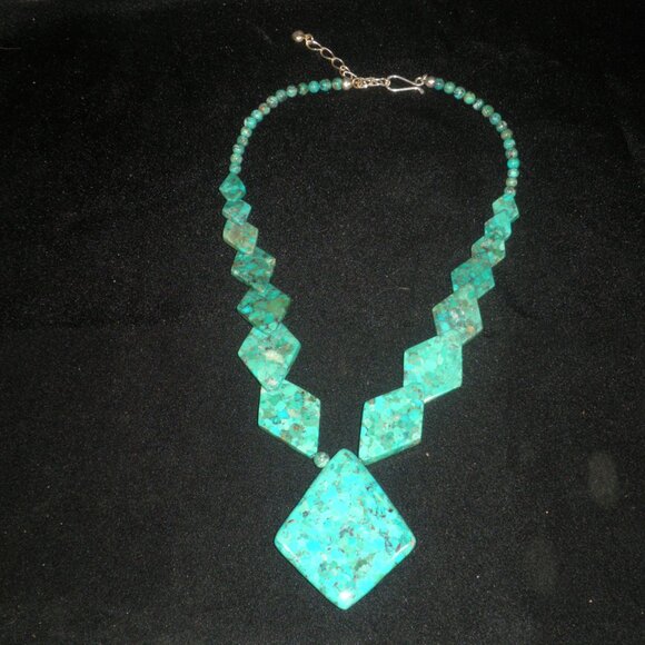 Jay King Sterling Silver Misty Mountain Modernist Turquoise Necklace - Picture 2 of 9
